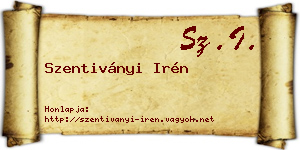 Szentiványi Irén névjegykártya
